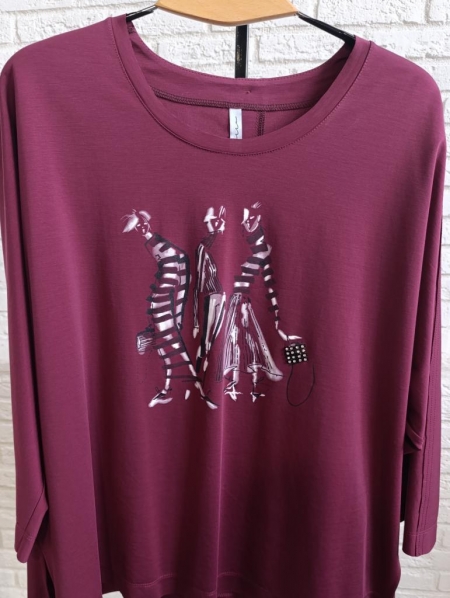 БЛУЗА СИТИ цвет винный