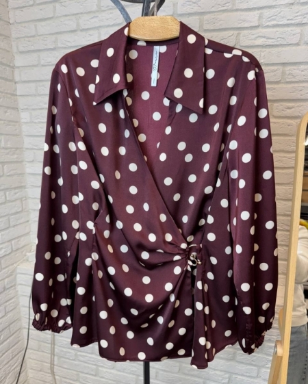 БЛУЗА ЛЕЙЛА цвет винный