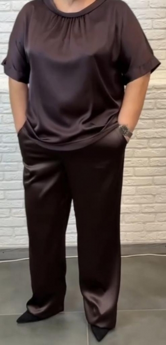 БРЮКИ ШАРЛЬ цвет шоколадный