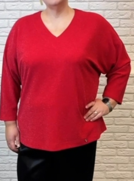 БЛУЗА МИЛЕДИ цвет клюквенный