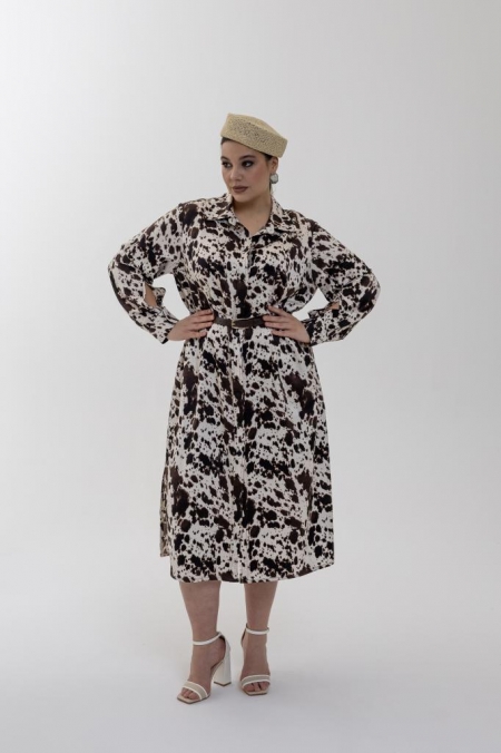 ПЛАТЬЕ АССОРТИ цвет молочно-шоколадный