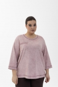 ДЖЕМПЕР ПЕРЛАМУТР цвет розовый меланж