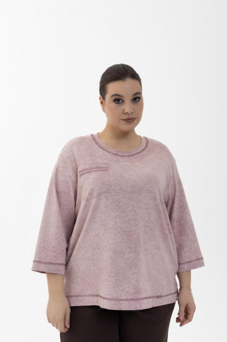 ДЖЕМПЕР ПЕРЛАМУТР цвет розовый меланж