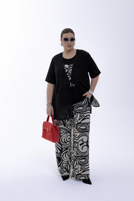 БРЮКИ БУЛЬВАР цвет черно-белый