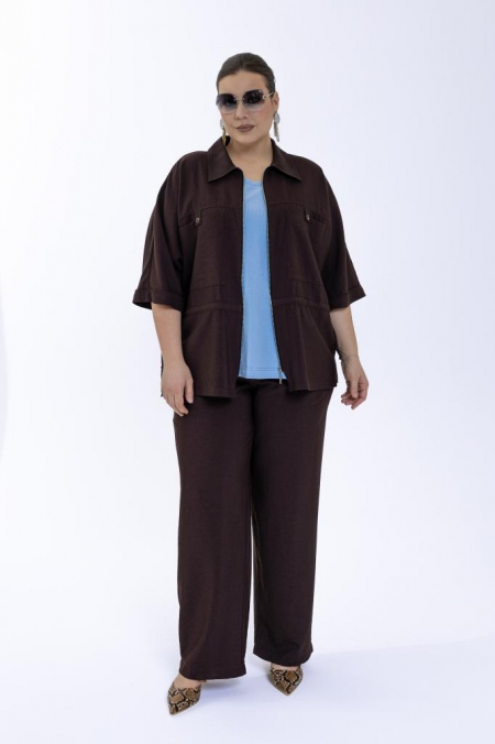 КОСТЮМ с БРЮКАМИ МАРС цвет шоколадный