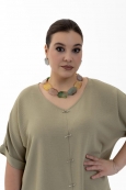 БЛУЗА ЛЮТИК цвет оливковый