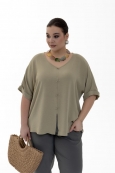 БЛУЗА ЛЮТИК цвет оливковый
