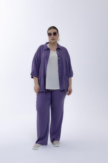 КОСТЮМ с БРЮКАМИ ЛИРА цвет лавандовый