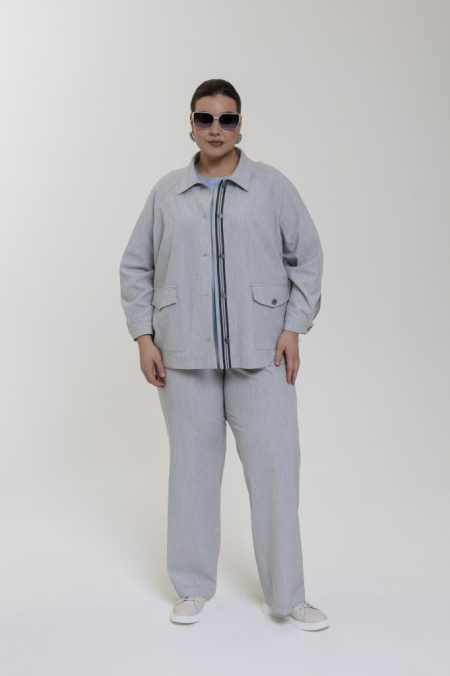 КОСТЮМ с БРЮКАМИ ВЕГА цвет светло-серый