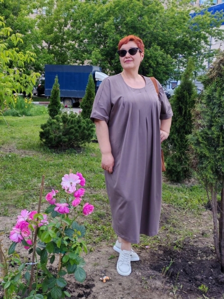 ПЛАТЬЕ ДЕРБИ цвет капучино